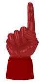 UltimateHand Foam Finger Scarlet Hand/Jersey Combo