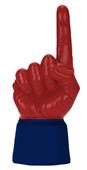 UltimateHand Foam Finger Scarlet Hand/Jersey Combo