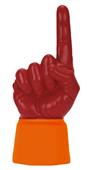UltimateHand Foam Finger Scarlet Hand/Jersey Combo