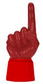 UltimateHand Foam Finger Scarlet Hand/Jersey Combo