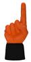 UltimateHand Foam Finger Orange Hand/Jersey Combo