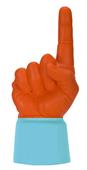 UltimateHand Foam Finger Orange Hand/Jersey Combo