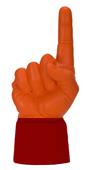 UltimateHand Foam Finger Orange Hand/Jersey Combo