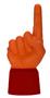 UltimateHand Foam Finger Orange Hand/Jersey Combo