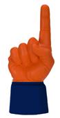 UltimateHand Foam Finger Orange Hand/Jersey Combo