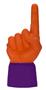 UltimateHand Foam Finger Orange Hand/Jersey Combo