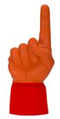 UltimateHand Foam Finger Orange Hand/Jersey Combo