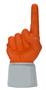 UltimateHand Foam Finger Orange Hand/Jersey Combo