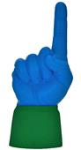 UltimateHand Foam Finger Royal Hand/Jersey Combo
