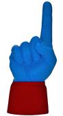 UltimateHand Foam Finger Royal Hand/Jersey Combo