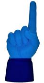 UltimateHand Foam Finger Royal Hand/Jersey Combo