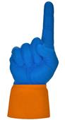 UltimateHand Foam Finger Royal Hand/Jersey Combo