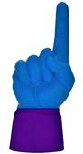 UltimateHand Foam Finger Royal Hand/Jersey Combo