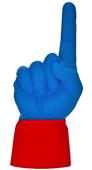 UltimateHand Foam Finger Royal Hand/Jersey Combo
