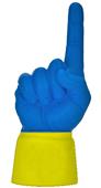 UltimateHand Foam Finger Royal Hand/Jersey Combo