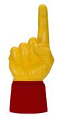 UltimateHand Foam Finger Yellow Hand/Jersey Combo