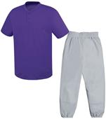 Essortex Two-Button Baseball Jersey Uniform Kits Essortex Two-Button Baseball Jersey Uniform Kits