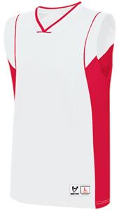 WHITE/SCARLET
