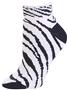 Pizzazz Cheerleaders Zebra Stripe Anklet Socks