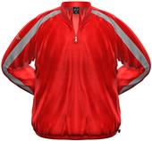 3n2 Rain Pullover Nylon Shell Jacket Red