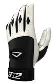 3n2 Spandex Lycra Batting Gloves Black/White