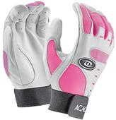 ACACIA Youth Pink Home Run Baseball Batting Gloves ACACIA Youth Pink Home Run Baseball Batting Gloves