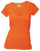 Soffe Juniors Burn Out V-Neck Tee Shirts