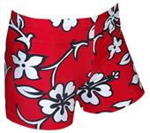 Plangea Spandex 4" Sports Shorts - Hibiscus Print Plangea Spandex 4" Sports Shorts - Hibiscus Print