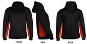 Badger BT5 Black/Orange Fleece Hoodies