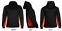 Badger BT5 Black/Orange Fleece Hoodies