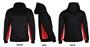 Badger BT5 Fleece Black/Red Hooded Pullovers