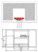 Bison Perforated 72" Official Size Steel Backboard Bison Perforated 72" Official Size Steel Backboard
