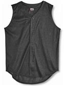 Soffe Youth Full Button Front Mesh Baseball Jersey