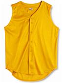 Soffe Youth Full Button Front Mesh Baseball Jersey