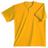 Soffe Youth Mesh Henley Baseball Jersey-Closeout