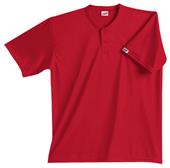 Soffe Youth Mesh Henley Baseball Jersey-Closeout