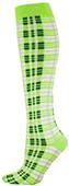 Red Lion Fluorescent Green Plaid Socks Red Lion Fluorescent Green Plaid Socks