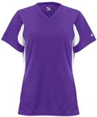 Badger Girls Rally V-Neck Softball Jersey-Closeout