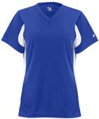 Badger Girls Rally V-Neck Softball Jersey-Closeout Badger Girls Rally V-Neck Softball Jersey-Closeout