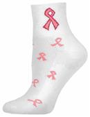 Red Lion Breast Cancer Pink Ribbon Crew Sock CO Red Lion Breast Cancer Pink Ribbon Crew Sock CO