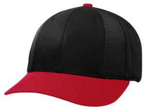 (COMBO) BLACK CROWN/RED VISOR