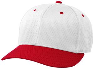 (COMBO) WHITE CROWN/RED VISOR