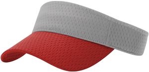 (COMBO) GREY CROWN/RED VISOR (BILL)