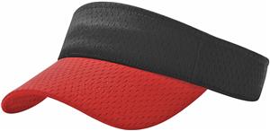(COMBO) BLACK CROWN/RED VISOR (BILL)