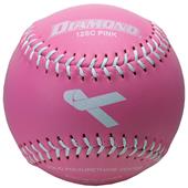 Diamond PINK Ribbon Theme Leather Softballs