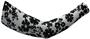 Womens White with Black Flowers Sleeve Warmer