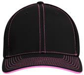 Pacific Headwear 355M Black/Pink Mesh Baseball Cap