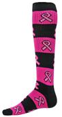Red Lion Cancer Pink Ribbon Rugby Stripe Socks Red Lion Cancer Pink Ribbon Rugby Stripe Socks