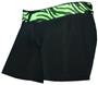 Black/Green Zebra 6" Compression Shorts