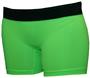 Neon Green/Black Band 4" Compression Shorts